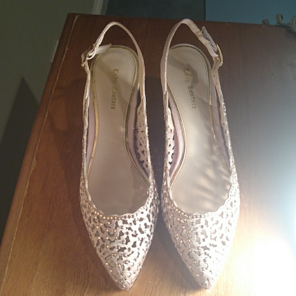 Champagne beaded heels